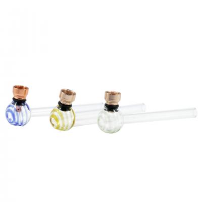 130MM monochrome Striped Pinball Glass Pipe 773025