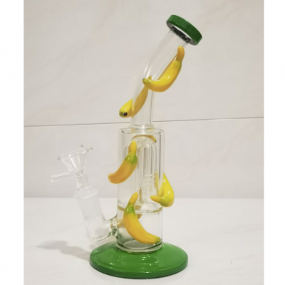 16CM banana clear glass bong h010