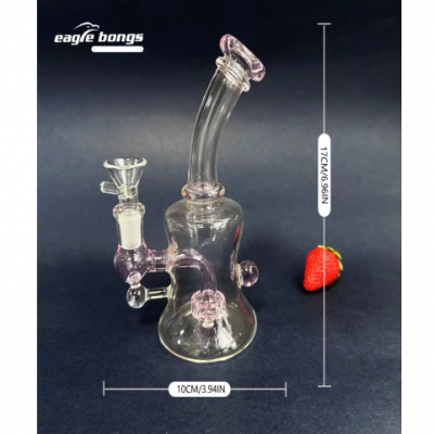 17cm portable glass bong H1015