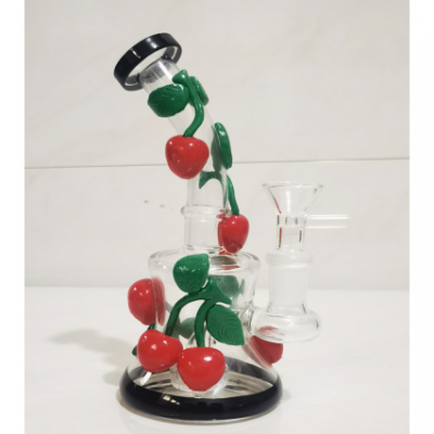 18CM cherry glass bong H013