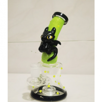 18CM unique design cartoon glass bong H008