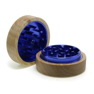  65 MM 2 Parts Rubber wood aluminum alloy smoke crusher  6201B