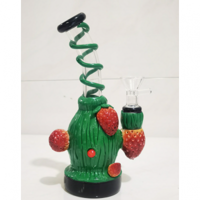 20CM strawberry design glass bong H011