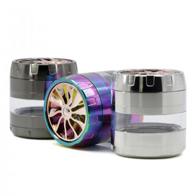 2.5-inch four-layer zinc alloy chamfered smoke grinder 7790