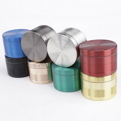 2.5-inch four-layer zinc alloy thread smoke grinder 5918THR