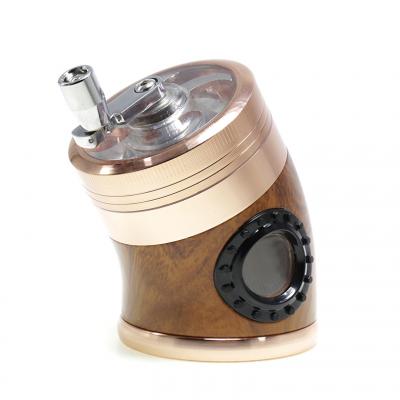 2.5-inch zinc alloy 4-layer curved rocker Smoke Grinder 7997