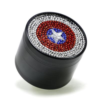 4-layer aluminum Captain America smoke grinder 6173