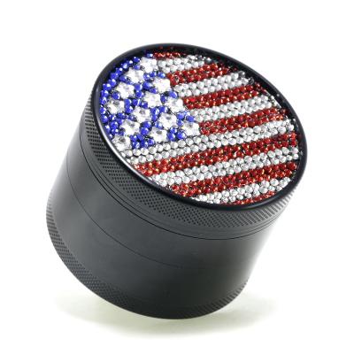 4-layer flag aluminum alloy herb grinder 6168