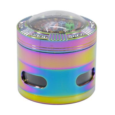 4-layer zinc alloy new 63MM chamfer fume grinder 7754IB