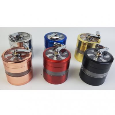 4-layer zinc alloy rocker smoke grinder CF-63192