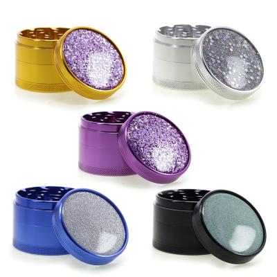 4 layers 63MM aluminum alloy glitter metal Smoke grinder 6142