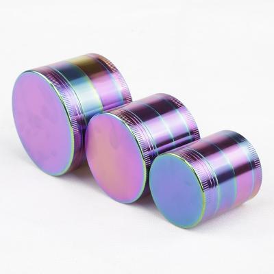 40MM 50MM 63MM four-layer zinc alloy rainbow smoke grinder