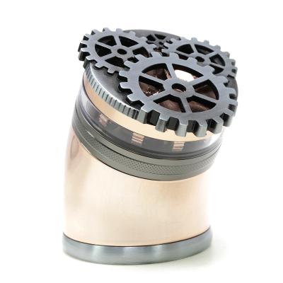 5-layer 63mm zinc alloy curved gear smoke grinder 7979