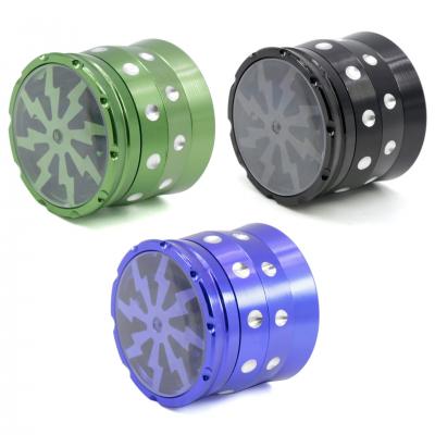 50MM four-layer aluminum alloy lightning smoke grinder 22011