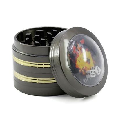 50MM four-layer zinc alloy smoke grinder 7745