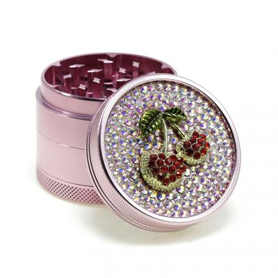 50mm 4 Parts Aluminum Herb grinder diamond crush  for lady 6195