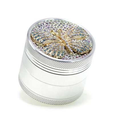 50mm 4 Parts Aluminum diamond  Herb grinder 6196