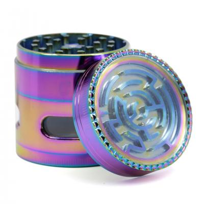 52MM four-layer colorful zinc alloy smoke grinder 7729IB