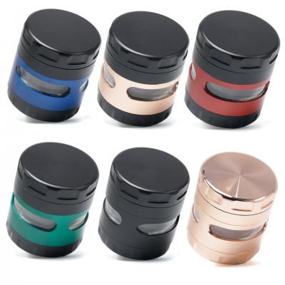 60MM four-layer zinc alloy large chamfer smoke grinder 55528