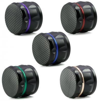 60MM zinc alloy four-layer mesh drum smoke grinder 7735