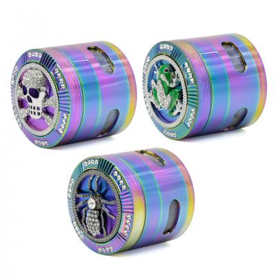 63MM 4-layer ice blue animal smoke grinder 7737IB