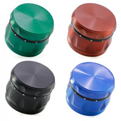 63MM 4 layer zinc alloy drum smoke grinder 7742