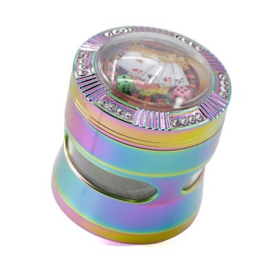 63MM 4-layer zinc alloy smoke grinder 7761IB