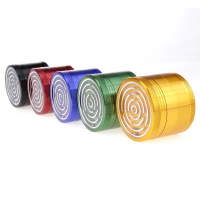 63MM aluminum alloy CNC four-layer labyrinth smoke grinder LV630MG