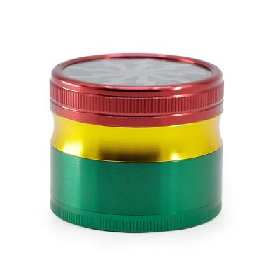 63MM aluminum alloy four-layer color mixing smoke grinder 8824