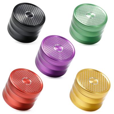 63MM aluminum alloy four-layer rhomboid mesh fume grinder 99931