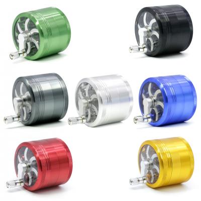 63MM four-layer aluminum alloy hand smoke grinder 228-11 