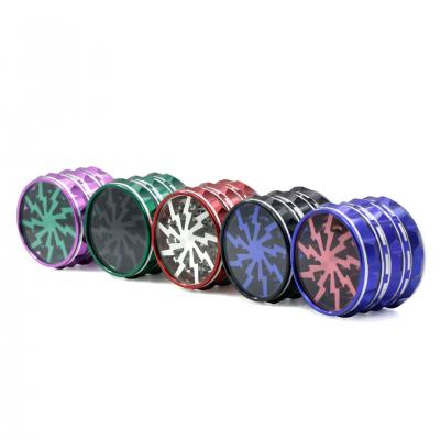 63MM four-layer aluminum alloy lightning smoke grinder 8828