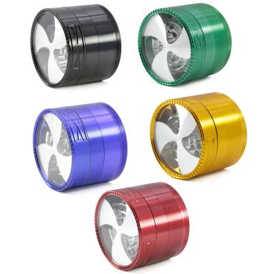 63MM four-layer aluminum alloy multicolor smoke grinder 99902