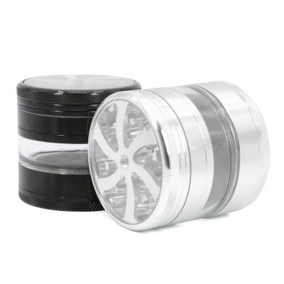 63MM four-layer aluminum alloy petal smoke mill Metal smoke grinder 8813