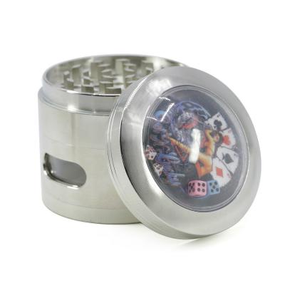 63MM four-layer multicolor zinc alloy smoke grinder 7751