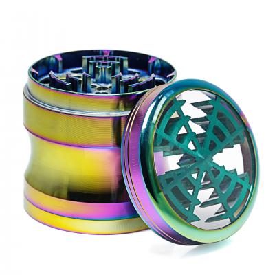 63MM four-layer rainbow color smoke grinder 7807B