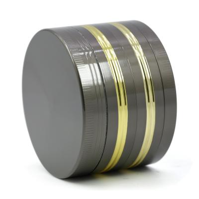 63MM four-layer zinc alloy gold-plated smoke grinder 7710-63