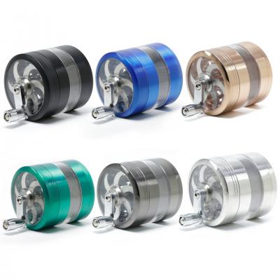 63MM four-layer zinc alloy hand smoke grinder 7814