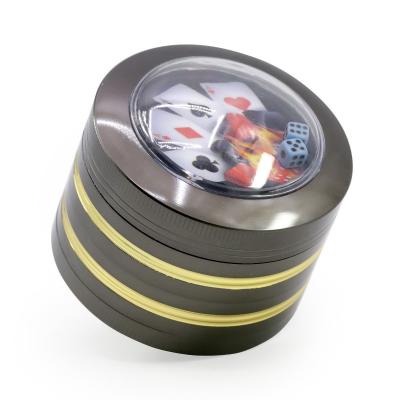 63MM four-layer zinc alloy smoke grinder 7777