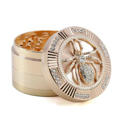 63MM four-layer zinc alloy spider smoke grinder 7767