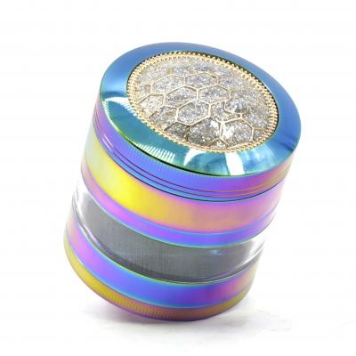 63MM zinc alloy 4-layer turtle shell smoke grinder 7802