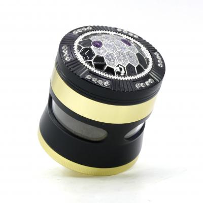 63MM zinc alloy 4-layer turtle shell smoke grinder 7803