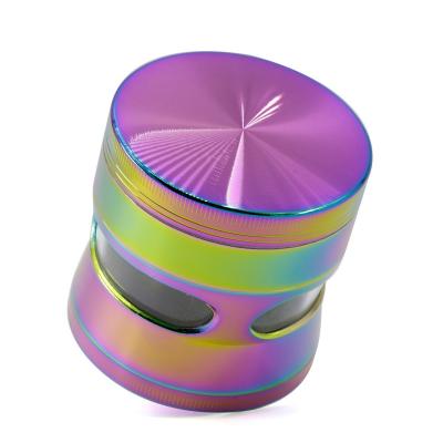 63MM zinc alloy colorful 4-layer smoke grinder 7759IB