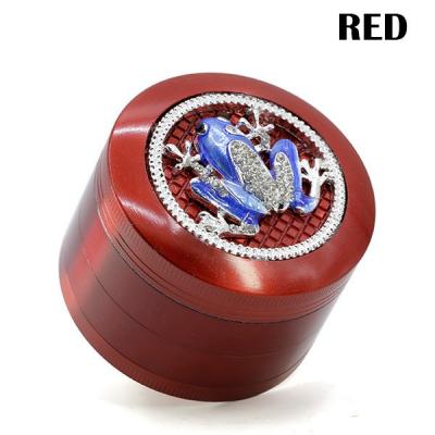 63MM zinc alloy diamond frog smoke grinder 7757 