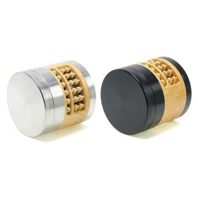 63MM zinc alloy four layer abacus metal flat smoke grinder 7935