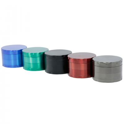 63MM zinc alloy four-layer chamfer multicolor smoke grinder 7716