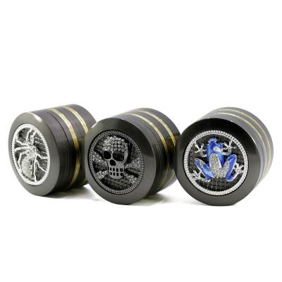 63MM zinc alloy four-layer smoke grinder 7755