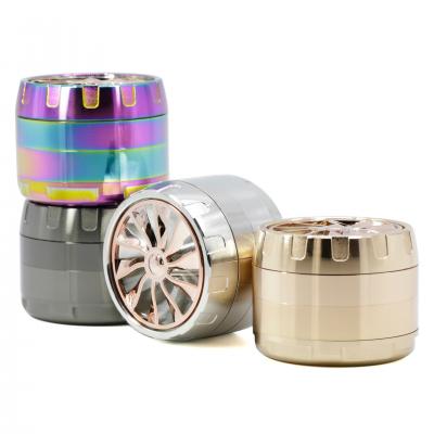 63MM zinc alloy four-layer smoke grinder 7789