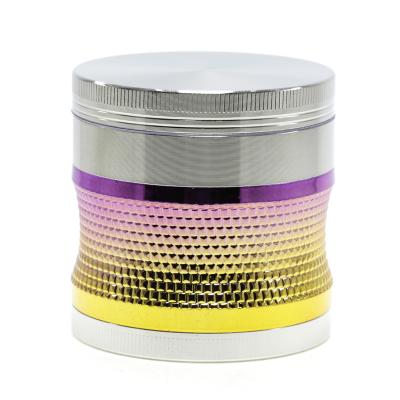 63mm 4-layer zinc alloy metal color smoke grinder M00052