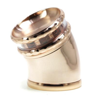 63mm zinc alloy 4-layer bent smoke grinder 7977